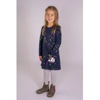 happy girls Strickkleid mit tollem Einhorn-Motiv blau 110 EU