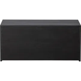 Woood Lowboard New Gravure aus Kiefernholz, skandinavisches Design, schwarz lackiert, 88 cm