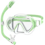 Findway Schnorchelset Kinder,Taucherbrille Kinder Schnorchelmaske Tauchen Set für Jungen Mädchen Jugendliche, 180°Panorama HD Anti Nebel Anti-Leck Taucherbrille Set für Kinder 4-16 Jahre