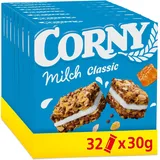 CORNY Müsliriegel Corny Milch Classic, Milchsandwich mit Getreide und Milchcreme, 32x30g