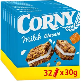 CORNY Müsliriegel Corny Milch Classic, Milchsandwich mit Getreide und Milchcreme, 32x30g