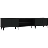 vidaXL TV-Schrank Schwarz 180x31,5x40 cm Holzwerkstoff