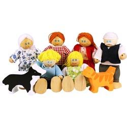 Bigjigs Hölzerne Puppenhaus-Familie