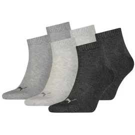 Puma Quarter Füßlinge 6er Pack Grau 47-49