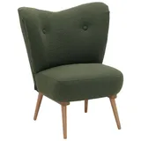 58 aufm Kessel Cocktailsessel Kayra Bouclé 58 x 71 x 70 cm Grün mit Relax-Funktion