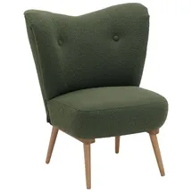 58 aufm Kessel Cocktailsessel Kayra Bouclé 58 x 71 x 70 cm Grün mit Relax-Funktion