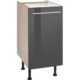 OPTIFIT Unterschrank Bern 40 cm breit, mit 1 Tür mit höhenverstellbaren Füßen, mit Metallgriff grau