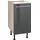 OPTIFIT Unterschrank Bern 40 cm breit, mit 1 Tür mit höhenverstellbaren Füßen, mit Metallgriff grau