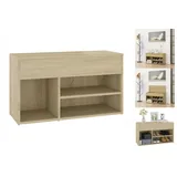 vidaXL Schuhbank Sonoma-Eiche 80x30x45 cm Holzwerkstoff