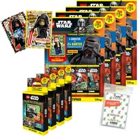 Bundle mit Blue Ocean Lego Star Wars - Serie 4 Trading Cards - Alle 4 verschiedenen Blister + alle 4 verschiedenen Multipacks + 2 Limitierte Star Wars Karten + Exklusive Collect-it Hüllen