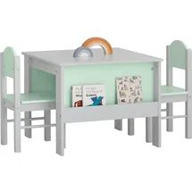 SoBuy Kindersitzgruppe KMB88 90 x 60 cm Holz grau