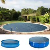 poolpanda Pool Solarfolie Ø 305 cm Premium rund | 400 my schwarz/blau | 12 mm Luftblasen