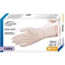 Hygostar Einmalhandschuhe, Latex, Handschuhe "Skin Light" weiß, 100 Stück