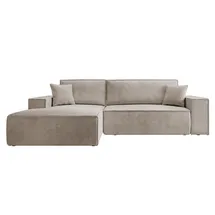 Selsey Ecksofa Mit Schlaffunktion Pflegeleicht Polyurethanschaum L Form Links Farese Beige Cordoptik