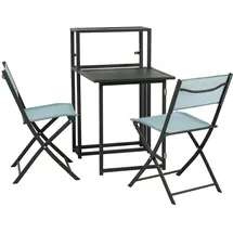Svita Balkon-Set klappbar grau/blau