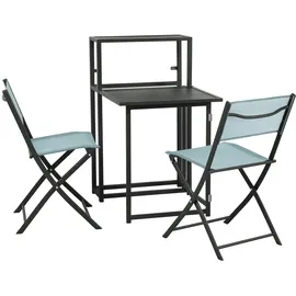 Svita Balkon-Set klappbar grau/blau