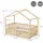 ML-Design Hausbett 80 x 160 cm Kiefer natur beige
