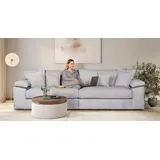 Home Affaire Big-Sofa Soft&Cosy XXL, B: 303 cm - OTTO. Verlässliche Qualität., Mega-Sofa, Cord oder Chenille-Struktur, mit Federkern & 4 Zierkissen grau