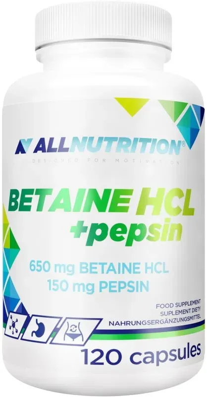 Allnutrition Betaine HCl + Pepsin Kapseln mit Verdauungsenzymen 120 KAP