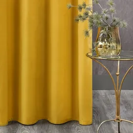 Eurofirany Melanie Vorhang 140x270 Kräuselband Braun - Gelb