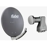Fuba Sat Anlage 8 Teilnehmer | DAA 780 A Satellitenschüssel 80cm Alu anthrazit (Testergebnis: ausgezeichnet)* + Fuba DEK 817 Octo LNB 8 Teilnehmer