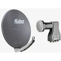 Fuba Sat Anlage 8 Teilnehmer | DAA 780 A Satellitenschüssel 80cm Alu anthrazit (Testergebnis: ausgezeichnet)* + Fuba DEK 817 Octo LNB 8 Teilnehmer