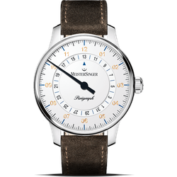 Meistersinger Klassik Plus Perigraph BM1101G - weiß,braun - 38mm