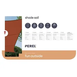 Perel Sonnensegel Terrakotta Quadratisch 5 x 5 m