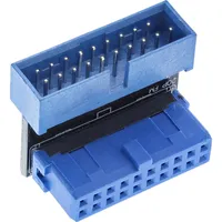 InLine USB 3.0 Adapter intern, Pfostenanschluss Stecker/Buchse unten gewinkelt