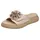 Rieker Pantolette Sommerschuh, Hausschuh, Strandschuh mit bequemem Fußbett, Beige, 42