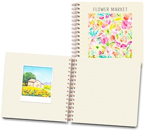 LUMA Notizbuch Polaroid Flower Market ca. DIN A5 punktraster, mehrfarbig Hardcover 100 Seiten