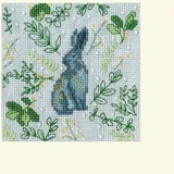 Bothy Threads Grußkarte Kreuzstich Set Scandi Hase Zählmuster