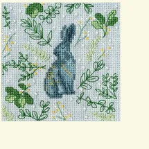 Bothy Threads Grußkarte Kreuzstich Set Scandi Hase Zählmuster