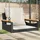 furnicato Hängesessel, Schwarz, Holz, Rechteckig, 63x40x62 cm, Poly Rattan
