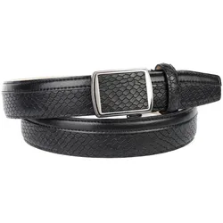 Ledergürtel ANTHONI CROWN, Damen, Gr. 95, schwarz, Leder, Reptilienprägung, Gürtel, in Schlagenoptik