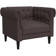 vidaXL Chesterfield Sessel Polyester 74,5 x 74,5 x 74,5 cm Dunkelbraun