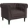 vidaXL Chesterfield Sessel Polyester 74,5 x 74,5 x 74,5 cm Dunkelbraun
