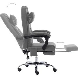 vidaXL Massage-Bürostuhl Kunstleder Anthrazit