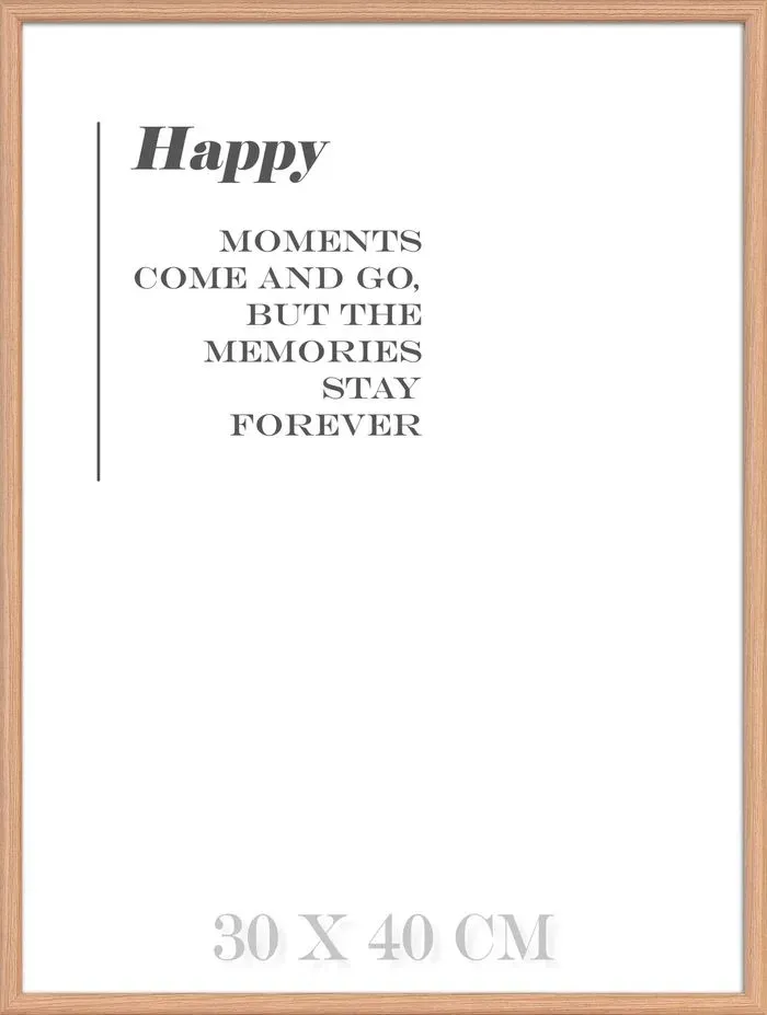 Intertrading Bilderrahmen Happy 31,5 x 41,5 cm Holz Braun XL (Extra Large)