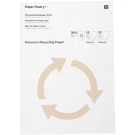 Rico Design Premium Bastelblock A4, Recyclingpapier