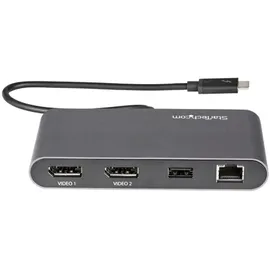 Startech StarTech.com Thunderbolt 3 Mini Dock - Tragbare TB3-Dockingstation mit dual Monitoren und DP 4K 60 Hz - GbE