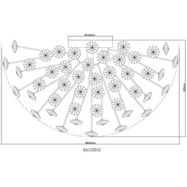 GLOBO Lighting|Deckenleuchte Metall verchromt, 6x G9
