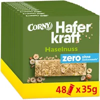 CORNY Haferriegel Corny Haferkraft Zero Haselnuss, ohne Zuckerzusatz, 125