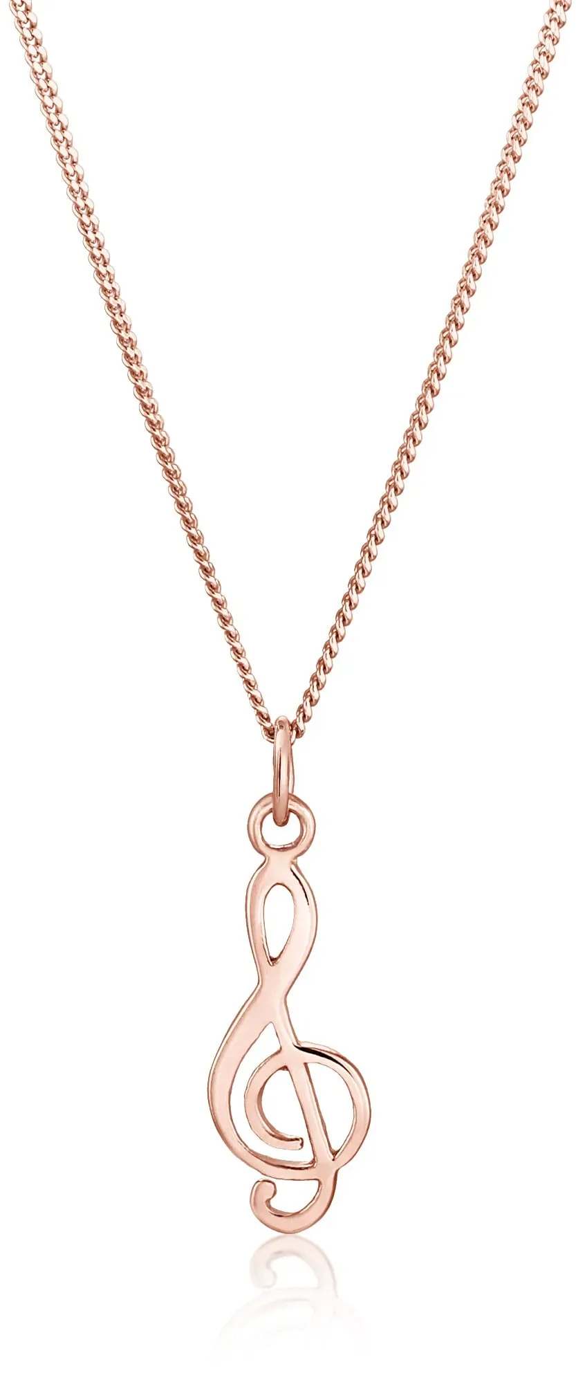 Elli Kette mit Anhänger »Halskette Notenschlüssel Musik Symbol 925 Silber« Elli Rosegold 45