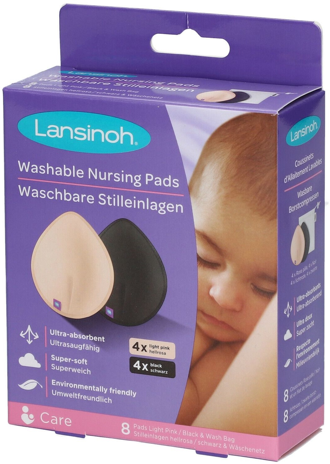 Lansinoh® Coussinets d'allaitement lavables Couleurs 8 pc(s) Coussinets d'allaitement