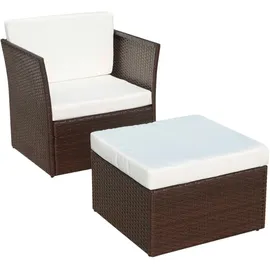 vidaXL Gartensessel 59 x 59 x 30 cm braun