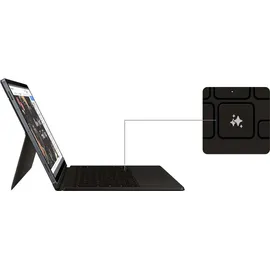 Samsung S10 Ultra Book Cover mit AI-Tastatur Schwarz