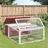 vidaXL Kaninchenstall Mokka 117,5x97x47,5 cm Massivholz Kiefer
