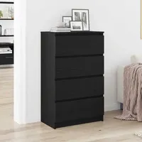 VidaXL Sideboard Schwarz Eichen-Optik 60x35x98,5 cm Holzwerkstoff