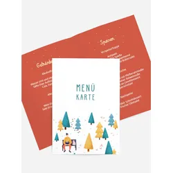 Menükarten zu Weihnachten selbst gestalten mit Spruch und Fotos im Onlinedesigner bei Meine-Kartenmanufaktur.de